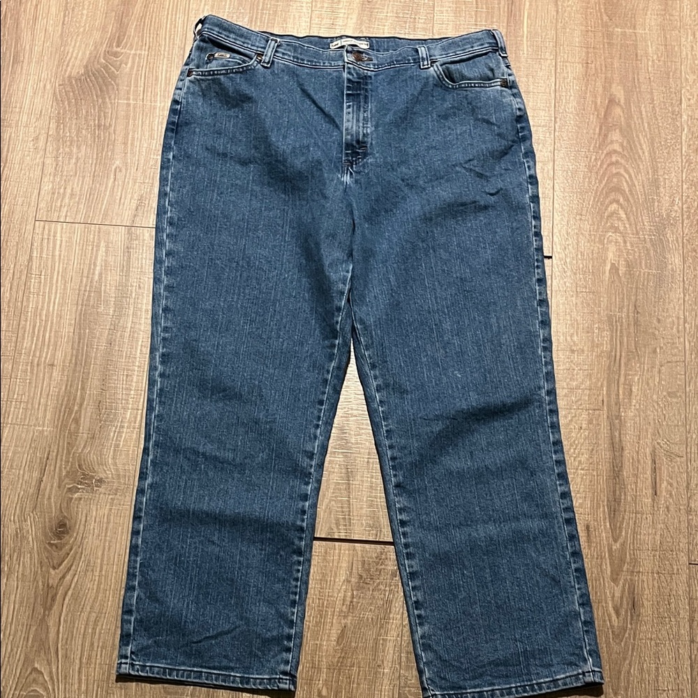 Lee Women's Straight Leg Blue Jeans Plus Size 16S